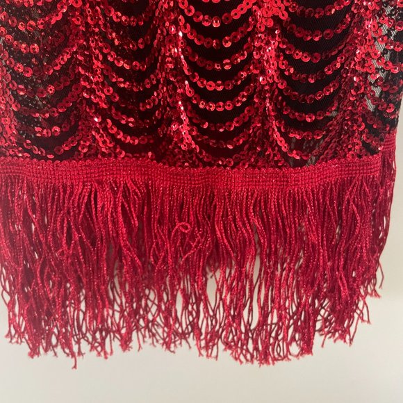 Red flapper skating/dance dress or costume - Picture 3 of 7